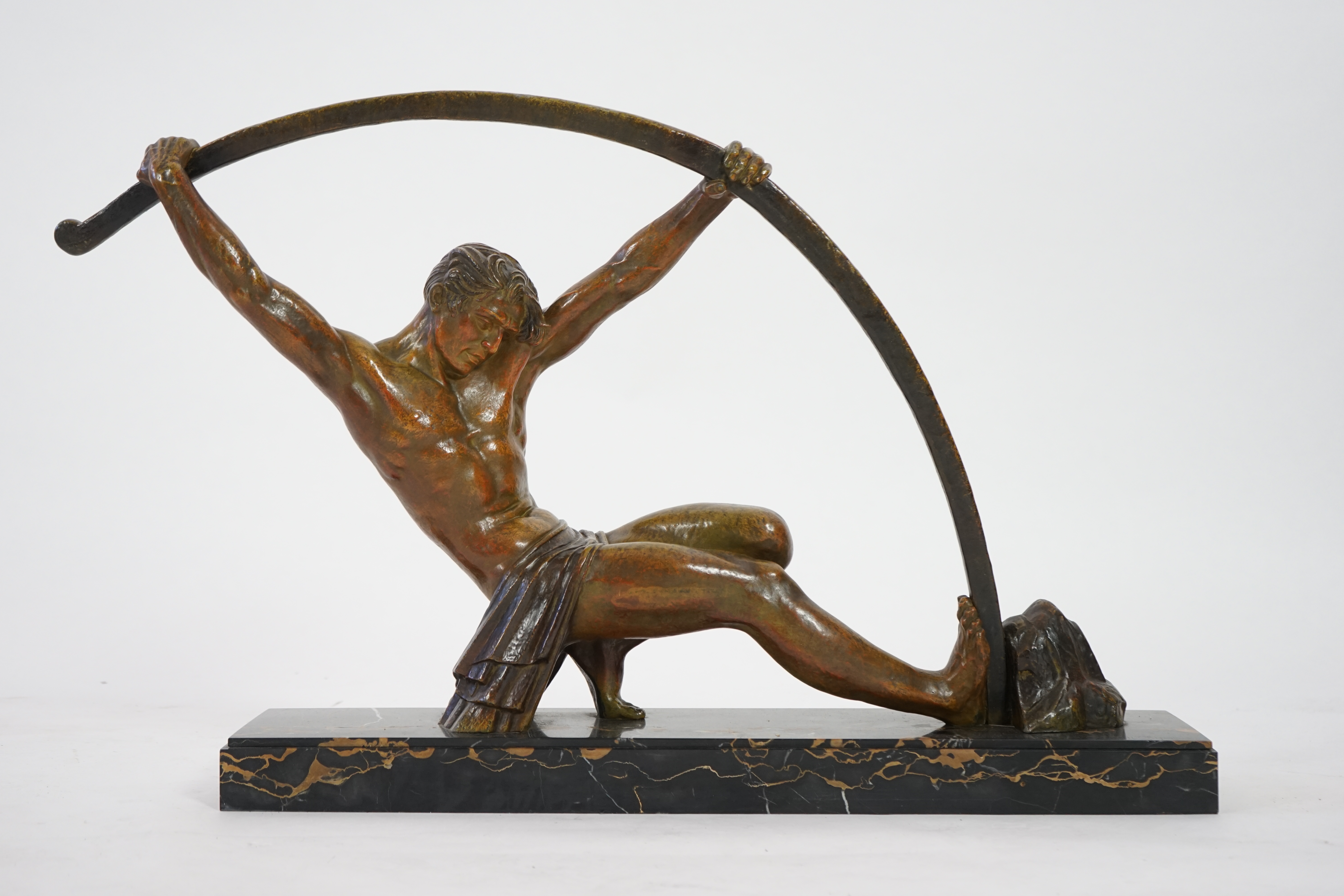 Demétre Haralamb Chiparus (1886-1947), a French Art Deco bronzed spelter group, 'Le Bendeur'